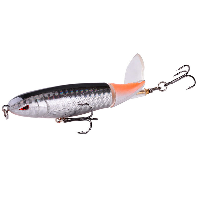 🎣💦 Oberflächenköder mit Propeller – Wobbler/Popper, Schwimmend, Ideal für Raubfischangeln