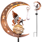 Solar Gartenstecker „Blumenfee“ – LED Gartenleuchte für Rasen, Garten & Terrasse🧚‍♀️🌸