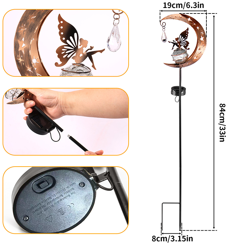 Solar Gartenstecker „Blumenfee“ – LED Gartenleuchte für Rasen, Garten & Terrasse🧚‍♀️🌸