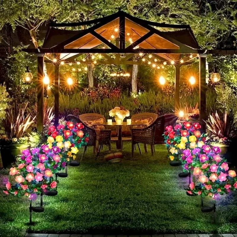 Solar-LED Blüten-Bodeneinstecker – Rhododendron Blumenleuchte für Garten & Terrasse🌺💡