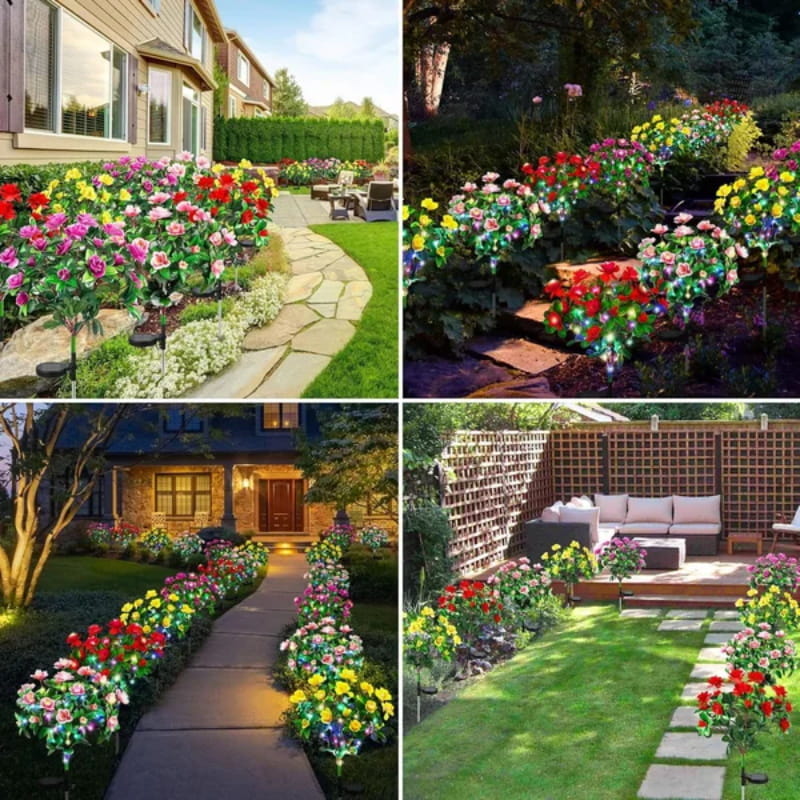 Solar-LED Blüten-Bodeneinstecker – Rhododendron Blumenleuchte für Garten & Terrasse🌺💡