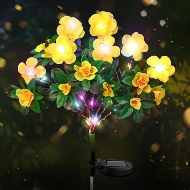 Solar-LED Blüten-Bodeneinstecker – Rhododendron Blumenleuchte für Garten & Terrasse🌺💡