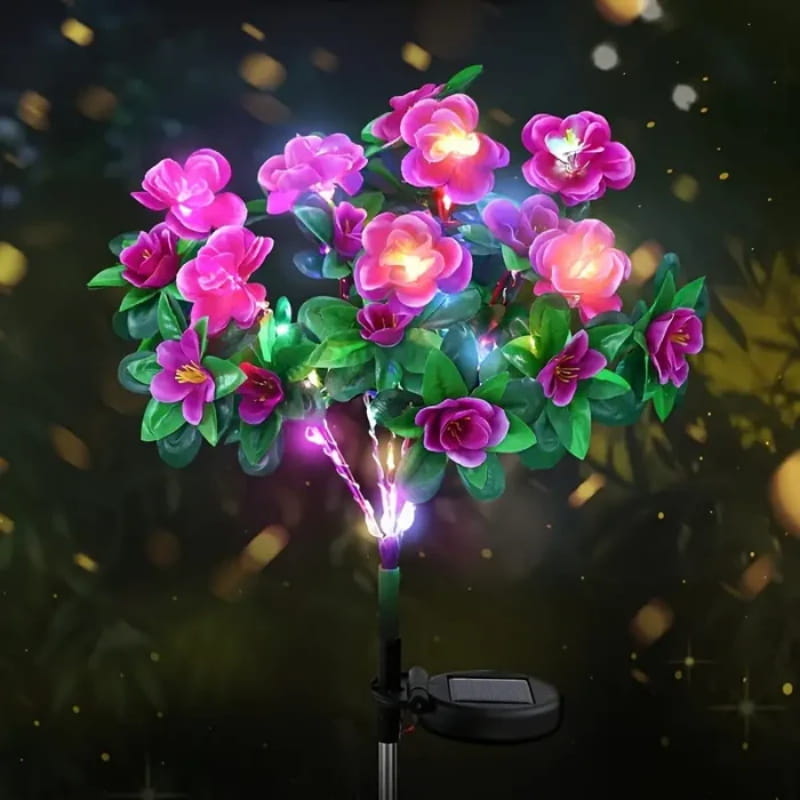 Solar-LED Blüten-Bodeneinstecker – Rhododendron Blumenleuchte für Garten & Terrasse🌺💡