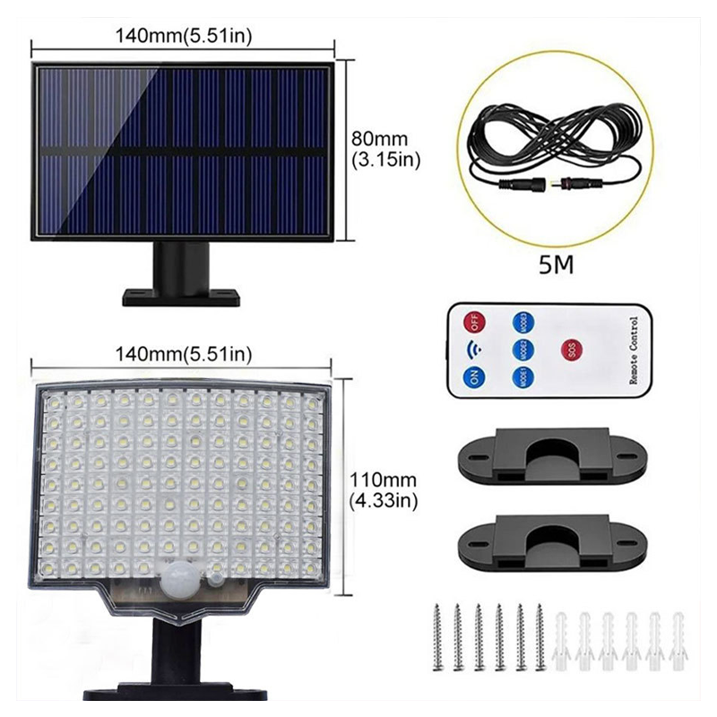 🛍️ 50 % Rabatt – Solar-Sensor-Wandleuchte mit 106 LEDs – wasserdicht, fernbedienbar & mit Bewegungsmelder – energiesparend für Garten, Hof & Eingang ☀️