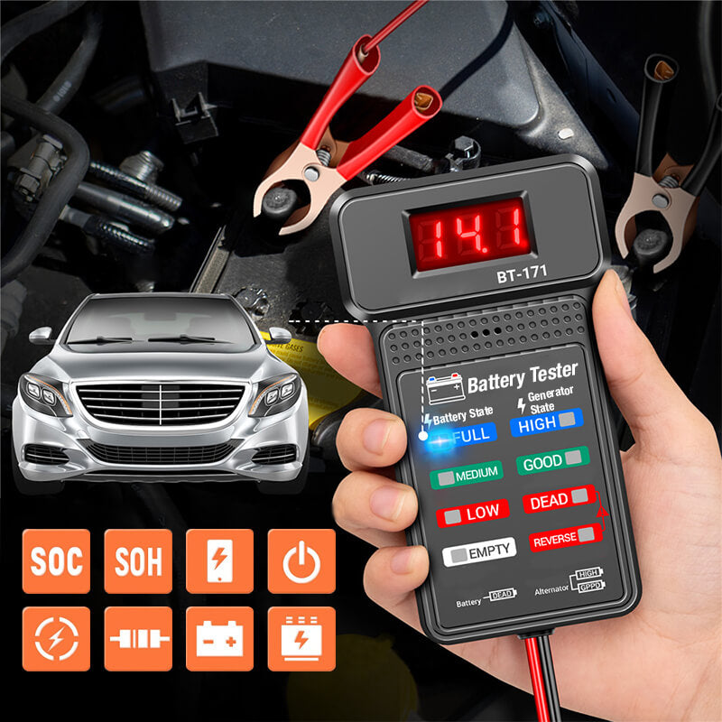 🔋 Batterietester 12V Multifunktionsdiagnosegerät für Kfz-Starterbatterien – präzise Prüfung von Spannung, Startstrom und Gesundheit