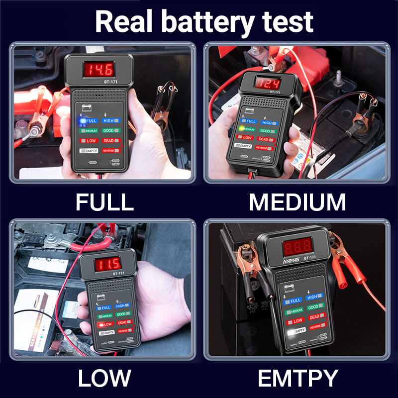 🔋 Batterietester 12V Multifunktionsdiagnosegerät für Kfz-Starterbatterien – präzise Prüfung von Spannung, Startstrom und Gesundheit