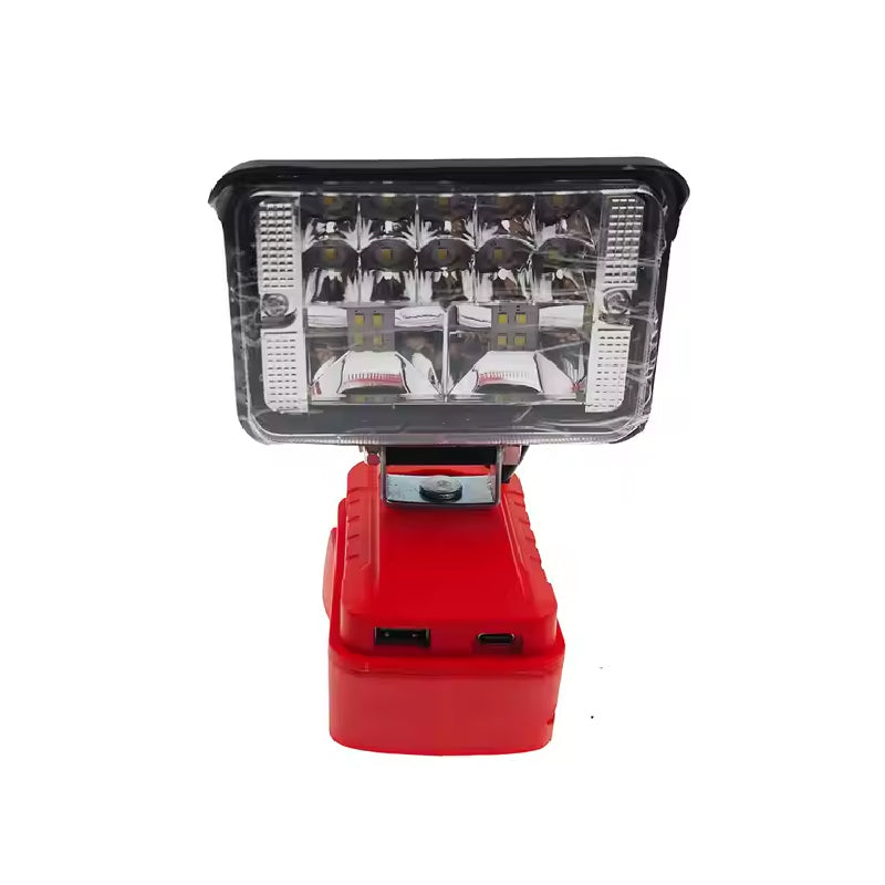 Makita 18V Arbeitslicht, 2-Modus LED Flutlicht mit zwei USB-Anschlüssen für Notfall