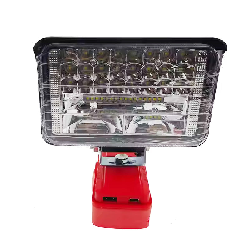 Makita 18V Arbeitslicht, 2-Modus LED Flutlicht mit zwei USB-Anschlüssen für Notfall