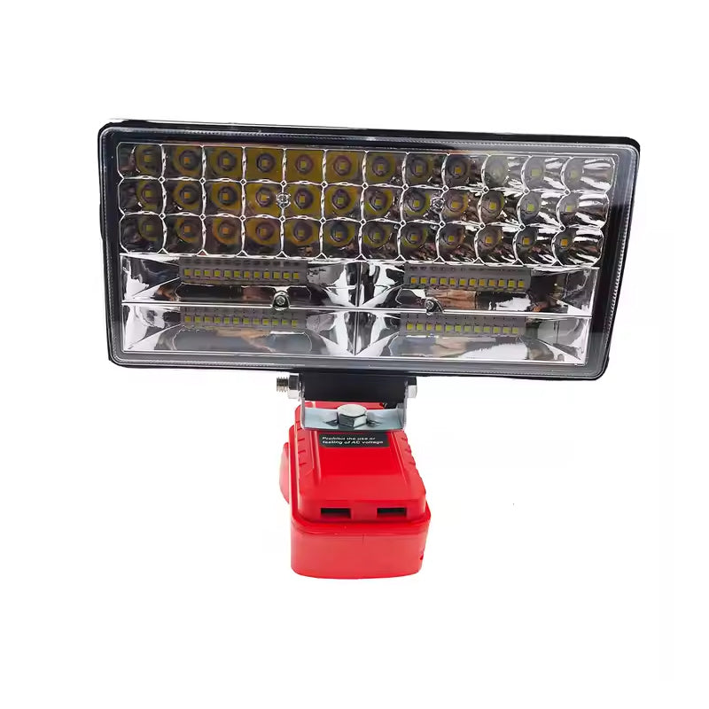 Makita 18V Arbeitslicht, 2-Modus LED Flutlicht mit zwei USB-Anschlüssen für Notfall