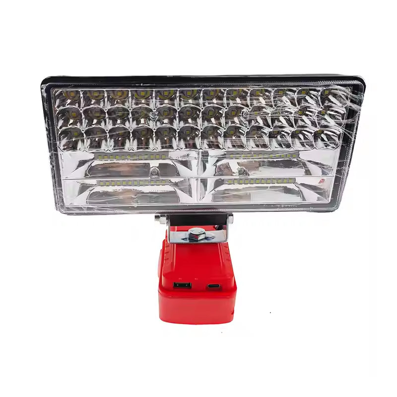 Makita 18V Arbeitslicht, 2-Modus LED Flutlicht mit zwei USB-Anschlüssen für Notfall