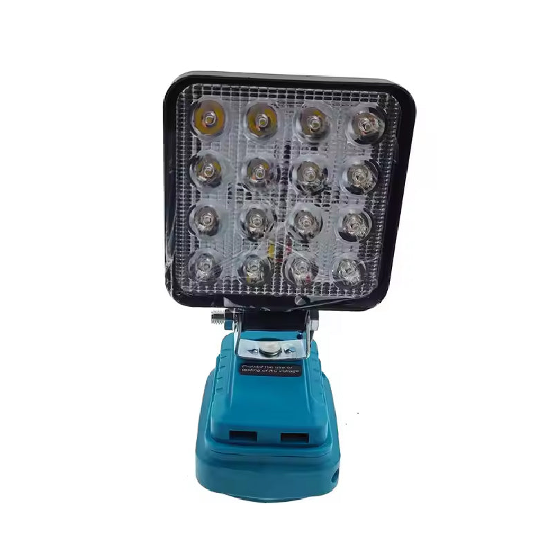 Makita 18V Arbeitslicht, 2-Modus LED Flutlicht mit zwei USB-Anschlüssen für Notfall