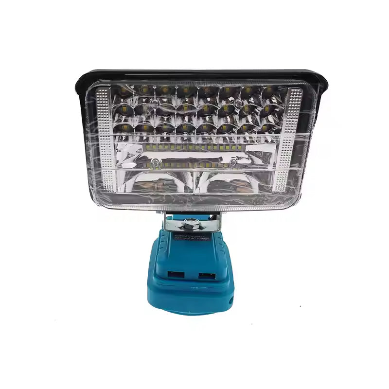 Makita 18V Arbeitslicht, 2-Modus LED Flutlicht mit zwei USB-Anschlüssen für Notfall