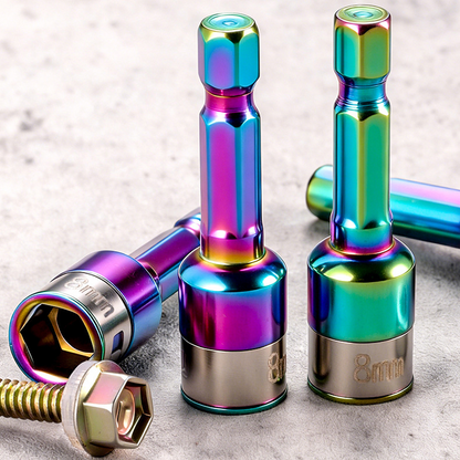 8 mm Sechskantschaft-Stecknuss aus Chrom-Vanadium-Stahl