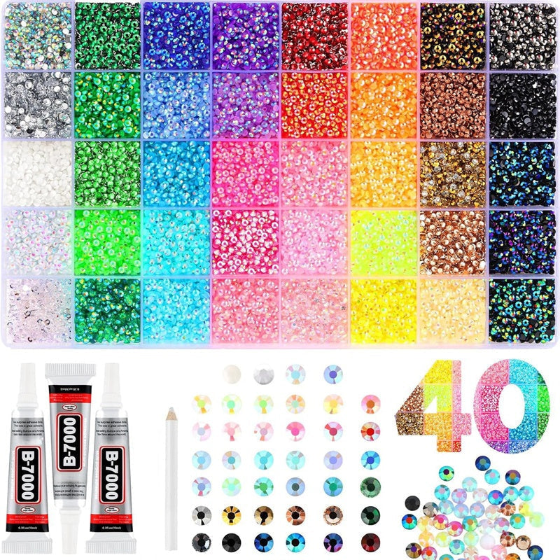 🎨 50 % Rabatt! 💎DIY Strassstein-Set – Dekorative Schmucksteine für Karten, Kleidung & Bastelarbeiten