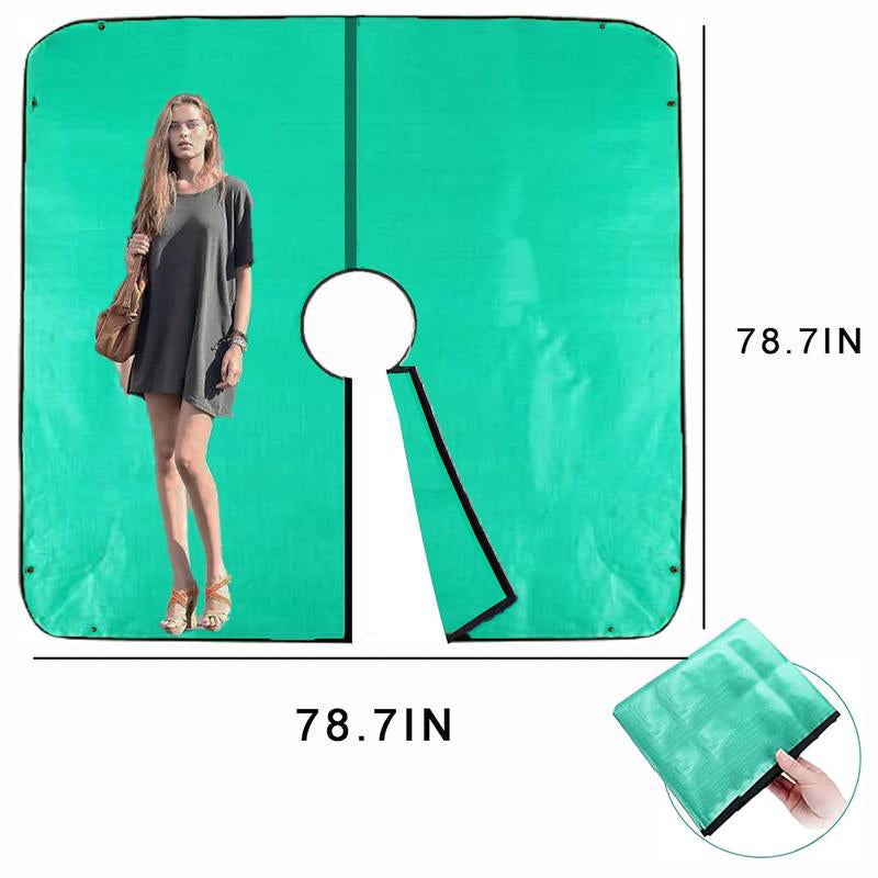 78.7"X78.7" Landscape Tarp for Trimming with 12-inch Hole