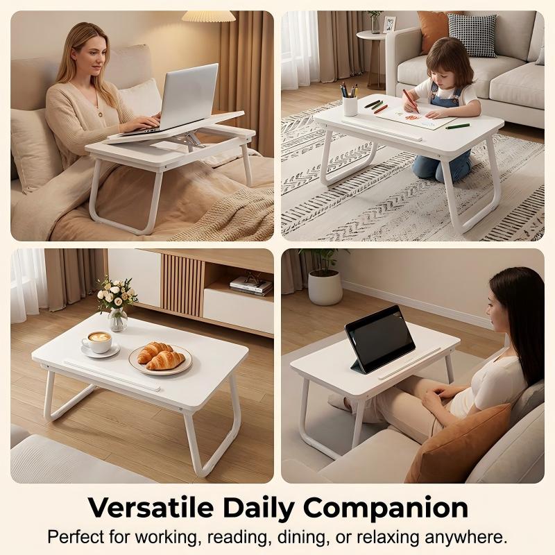 💻🛏️ Verstellbarer Betttisch – Klappbar, Ideal für Laptop, Lernen & Arbeiten im Schlafzimmer