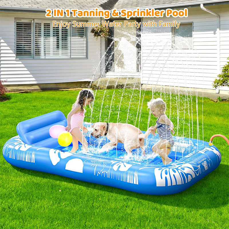 🌊🐶 Wasserspielmatte – Kinder & Haustiere, Outdoor, Mit Wasserbefüllung, Spritzsicher