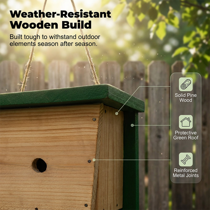 🐝🌳 Wespen- & Insektenfalle aus Holz – Effektiver Schädlingsfänger für Garten & Outdoor