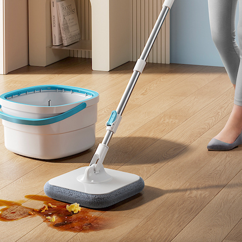 Wischmopp-Set mit Eimer und Rotationssystem, Selbstreinigung und getrennte Schmutz-/Frischwasserfunktion – praktisch für den Haushalt 🧼🪣