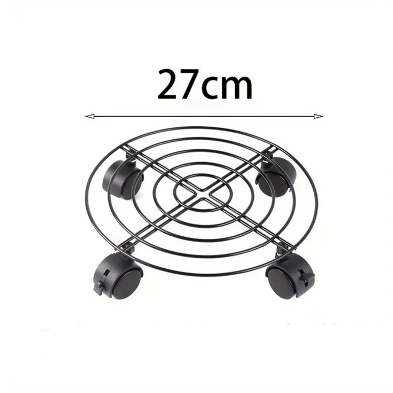 🪴🛞 Pflanzenroller aus Metall – Mit Rollen & Bremse, Hohe Tragkraft, Mobiler Blumenständer
