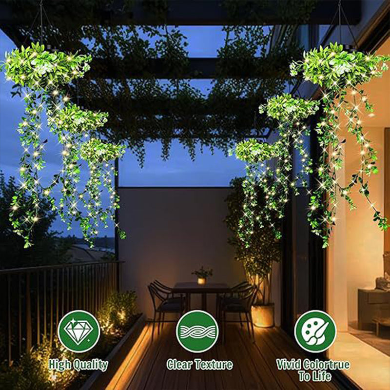 ☀️ 50 % Rabatt – Solar-Efeu-Lichterkette mit künstlichen Blättern – wasserdicht, 8 Beleuchtungsmodi & flexibel – perfekt für Garten, Balkon & Wanddekoration 🌿💡
