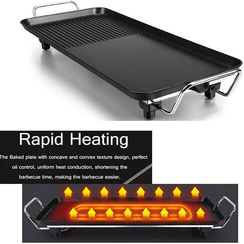 Elektrischer Tischgrill mit Antihaftbeschichtung – raucharmer Mehrfunktions-Grill für den Innenbereich🥩🔥
