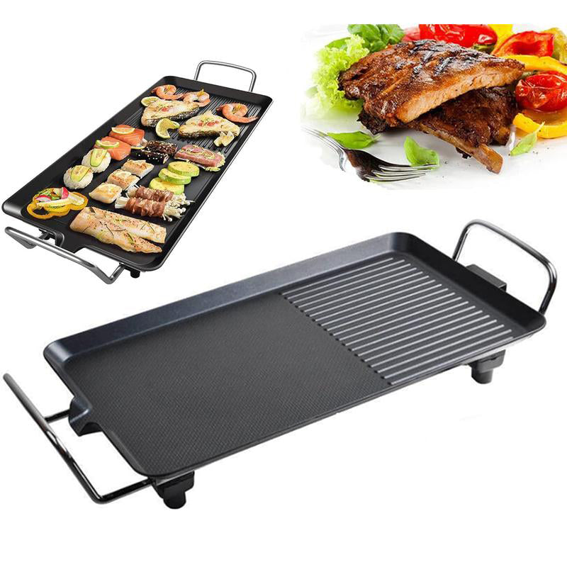 Elektrischer Tischgrill mit Antihaftbeschichtung – raucharmer Mehrfunktions-Grill für den Innenbereich🥩🔥