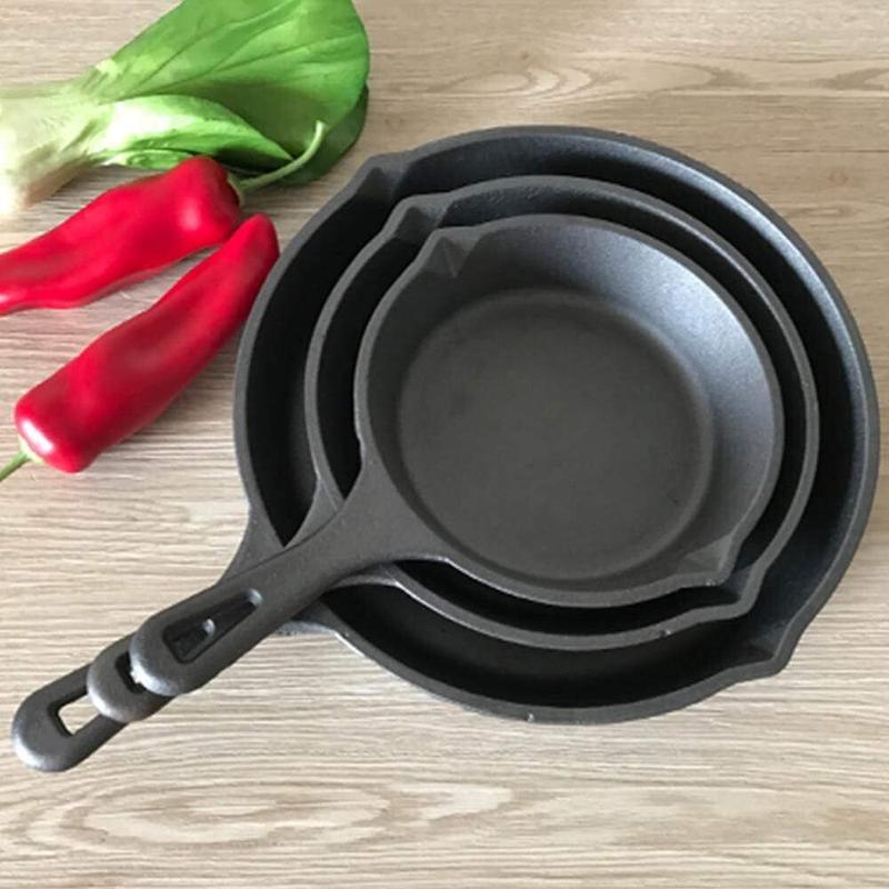 🔥Heißer Sale & 50 % Rabatt🔥Eiserne Gusspfanne ohne Beschichtung – perfekt für Steaks & Bratgerichte – robust, hitzebeständig & vielseitig