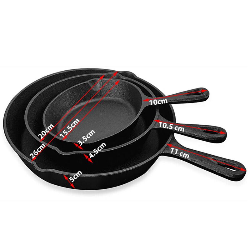 🔥Heißer Sale & 50 % Rabatt🔥Eiserne Gusspfanne ohne Beschichtung – perfekt für Steaks & Bratgerichte – robust, hitzebeständig & vielseitig