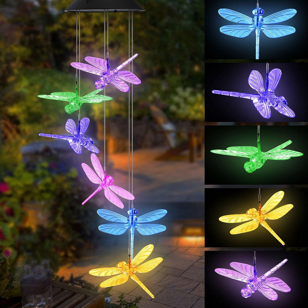 🦋 50 % Rabatt! Solar-Schmetterling Windspiel mit LED – Farbwechselnde Gartenleuchte für Balkon, Terrasse & Garten