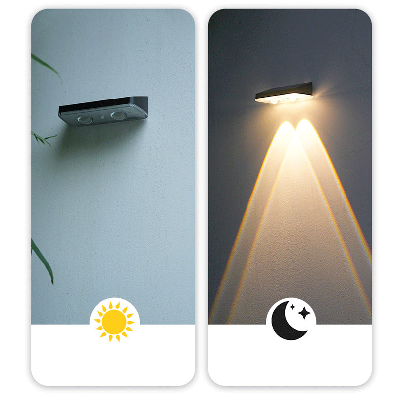 Solar-Wandleuchte für Garten & Terrasse – 3-in-1 Farbtemperatur einstellbar – dekorativ für Zaun, Mauer & Außenbereich🌞💡