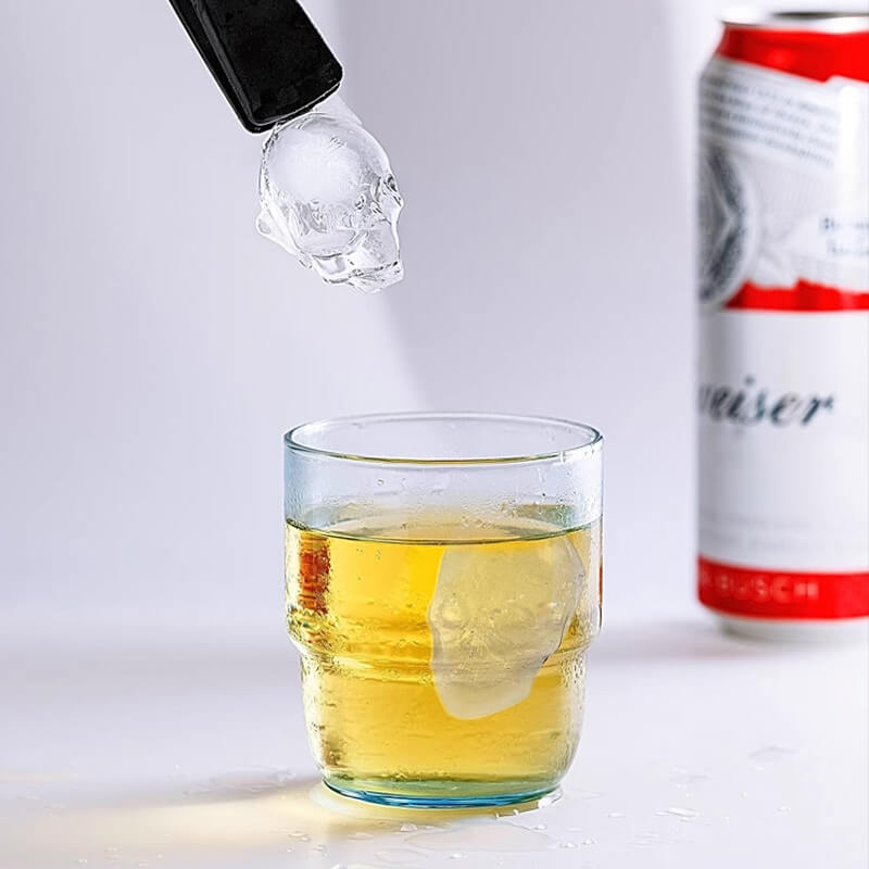 Schädel-Eiswürfelform aus Silikon – kreative Eismaschine für Cocktails & Partys – flexibel, wiederverwendbar & leicht zu reinigen🧊🎉