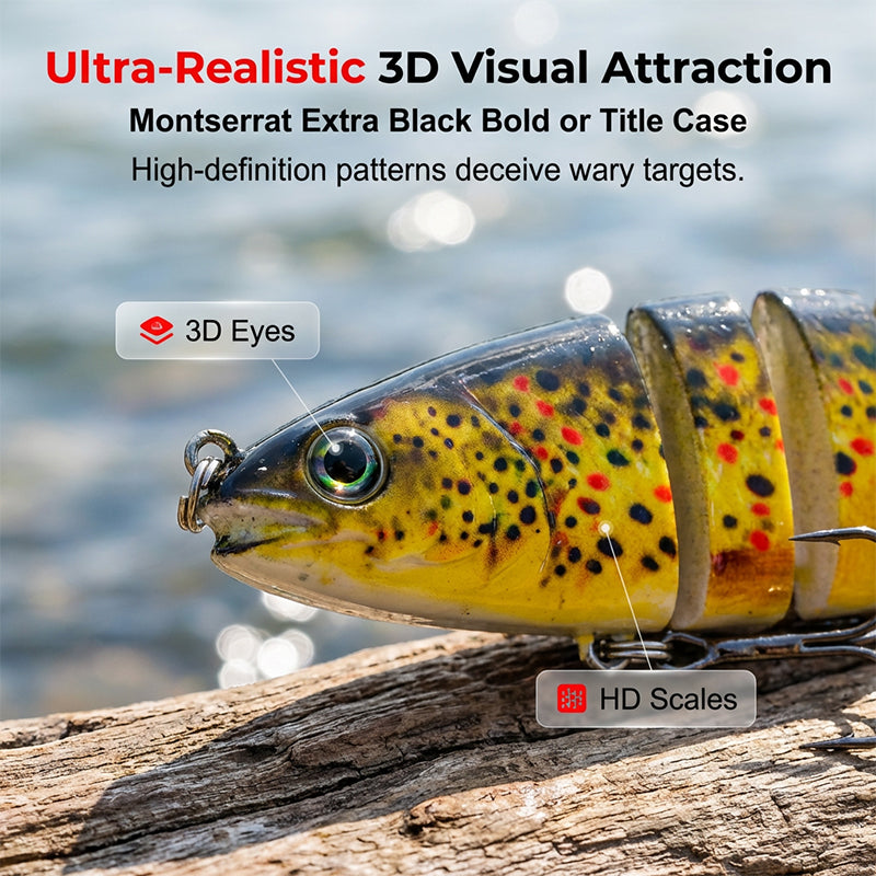 🎣✨50 % Rabatt！✨ Mehrteiliger Bionischer Angelköder – Realistisch, Dynamisch & Vielseitig! ✨