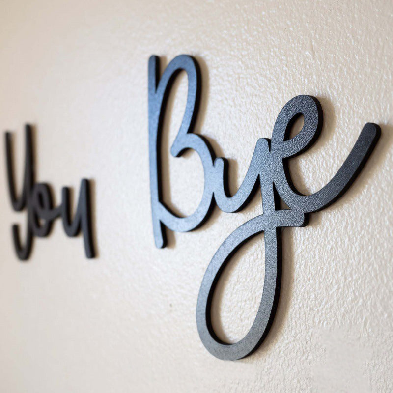Boho-Wanddekor aus Holz – Buchstaben-Schild mit „LOVE YOU“ & „BYE“ – stilvolle Dekoration für Zuhause, Wohnzimmer & Schlafzimmer💕🏡