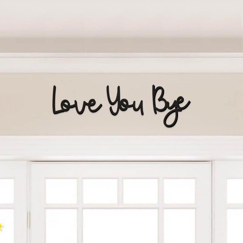 Boho-Wanddekor aus Holz – Buchstaben-Schild mit „LOVE YOU“ & „BYE“ – stilvolle Dekoration für Zuhause, Wohnzimmer & Schlafzimmer💕🏡