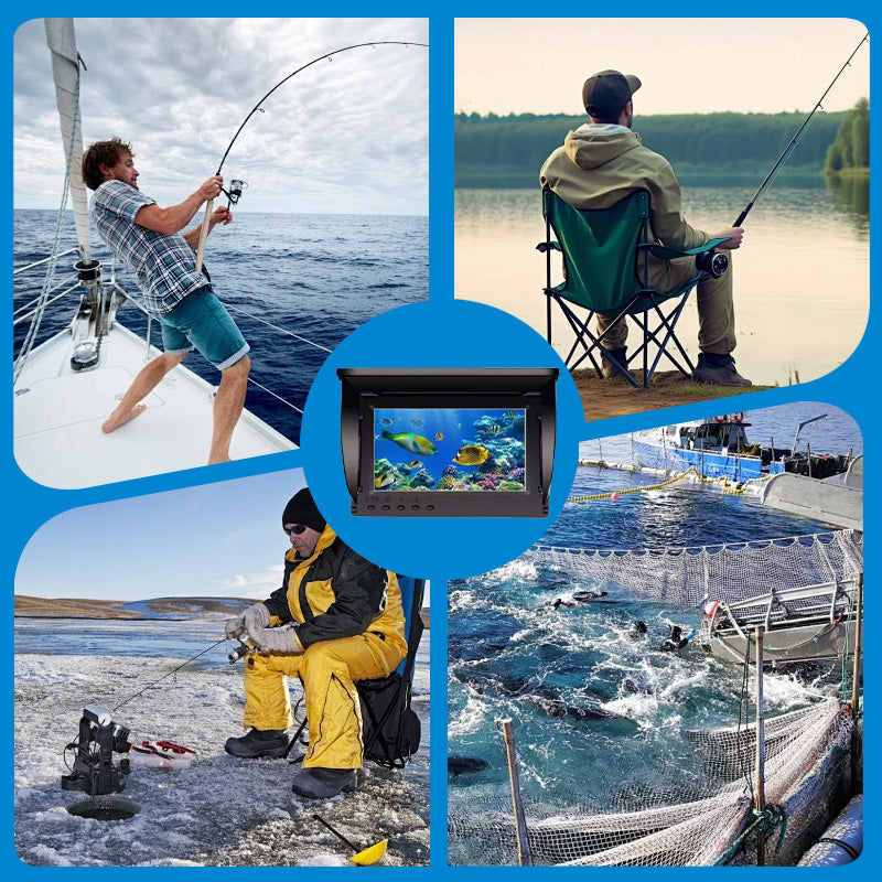 Fischfinder mit Unterwasserkamera – HD-Display, Nachtsicht – für Eis- & Meeresangeln🎣📷