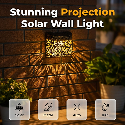 Solar-Wandleuchte mit Lochmuster – dekorativ & energiesparend – ideal für Garten, Terrasse & Eingangsbereich☀️💡