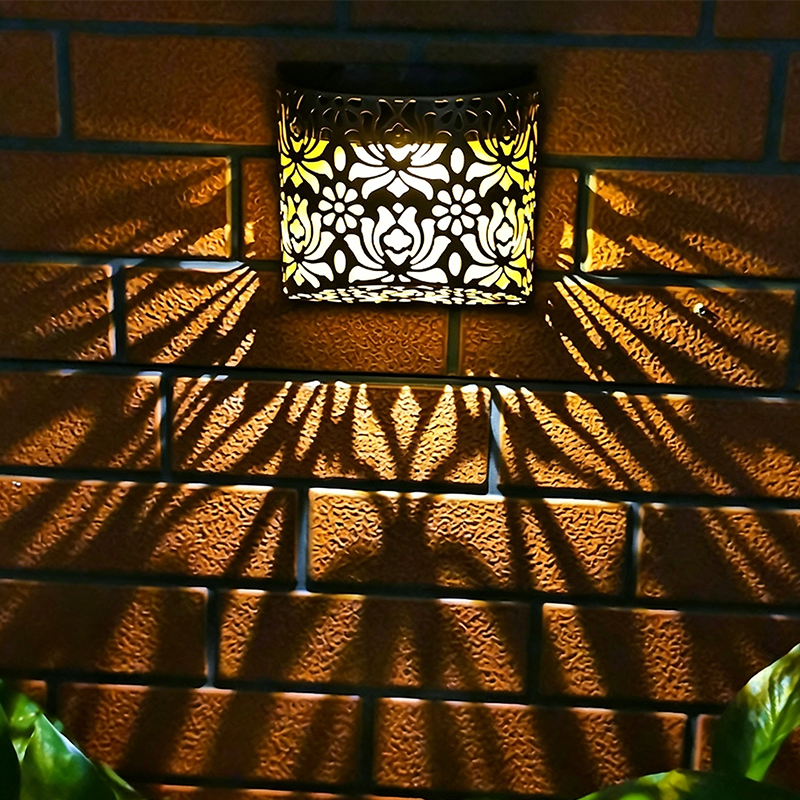 Solar-Wandleuchte mit Lochmuster – dekorativ & energiesparend – ideal für Garten, Terrasse & Eingangsbereich☀️💡