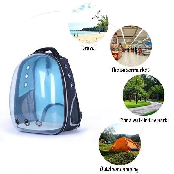 Panorama-Haustierrucksack mit Sichtfenster – lichtdurchlässig & belüftet – große Kapazität, ideal für Katzen & Hunde unterwegs🐾🎒