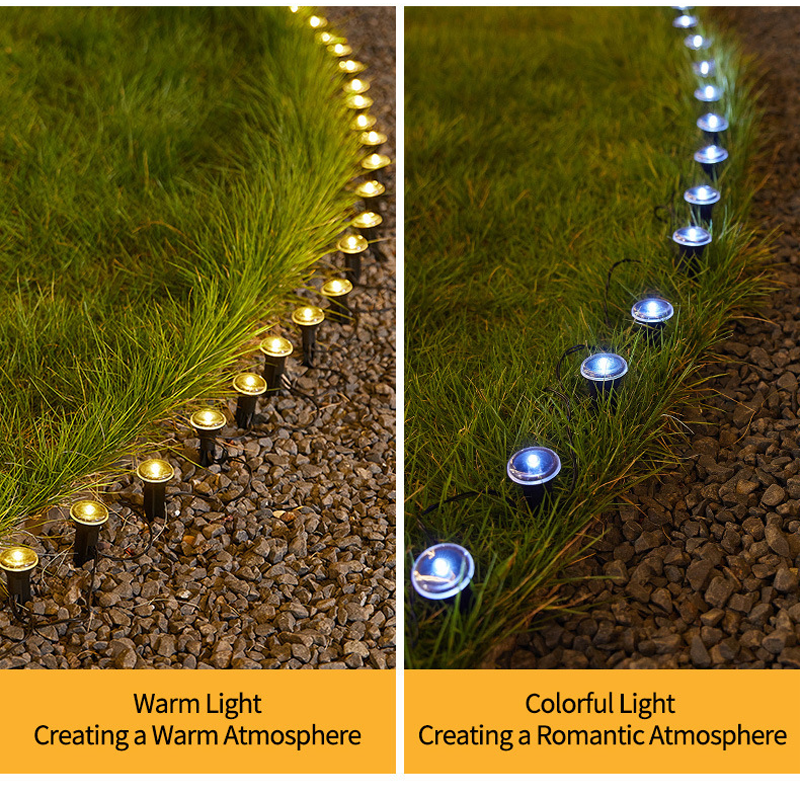 ☀️✨ Solar-LED-Deko-Set – blaue Lichterkette & Bodenspikes für Garten, Weg & Beet, wasserfest & automatisch🌿