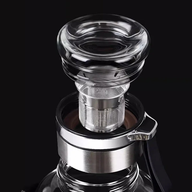 🔥 50 % Rabatt! 🥤 Große Borosilikatglas Trinkflasche mit Schutzhülle & Teesieb