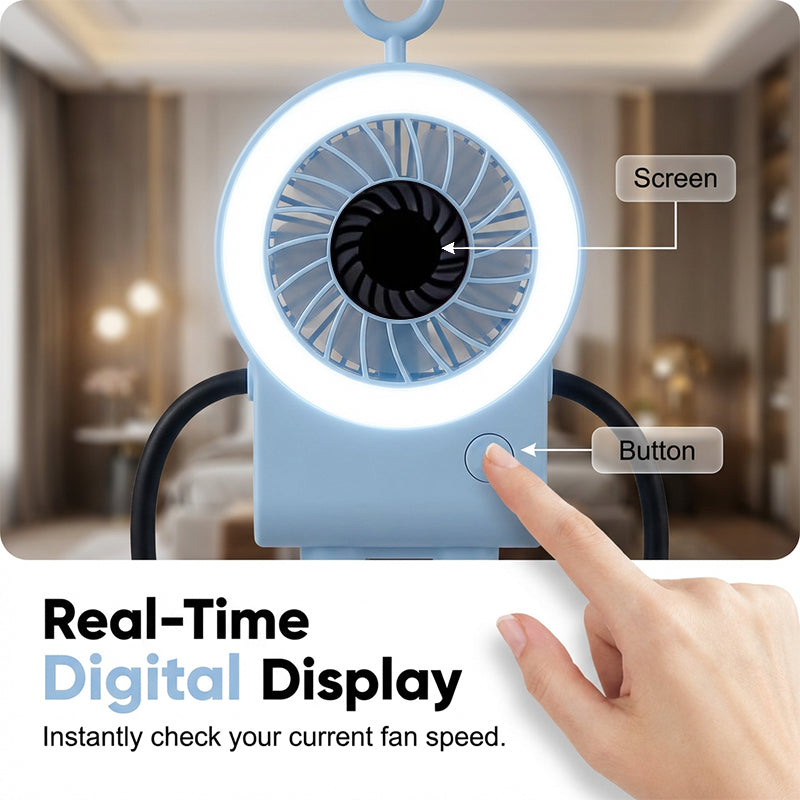 📢Mid-Season Sale: −50% nur für kurze Zeit⏰🤖 LED-Handventilator mit digitaler Anzeige – niedliches Roboter-Design, für Schreibtisch & unterwegs, ideal für heiße Tage 🌬️✨