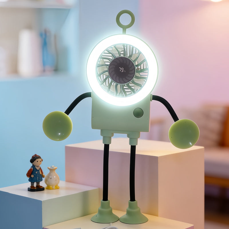 📢Mid-Season Sale: −50% nur für kurze Zeit⏰🤖 LED-Handventilator mit digitaler Anzeige – niedliches Roboter-Design, für Schreibtisch & unterwegs, ideal für heiße Tage 🌬️✨