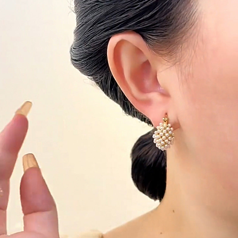 💫 50 % RABATT 💎 Französische Perlen-Ohrringe – elegant, vielseitig & zeitlos, Luxus-Ohrclips für Damen