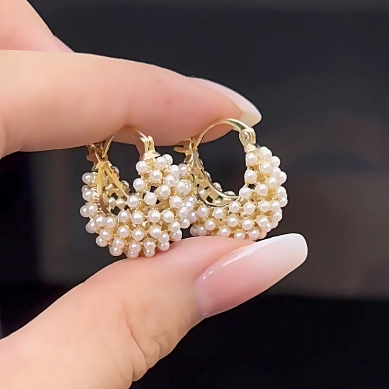 💫 50 % RABATT 💎 Französische Perlen-Ohrringe – elegant, vielseitig & zeitlos, Luxus-Ohrclips für Damen