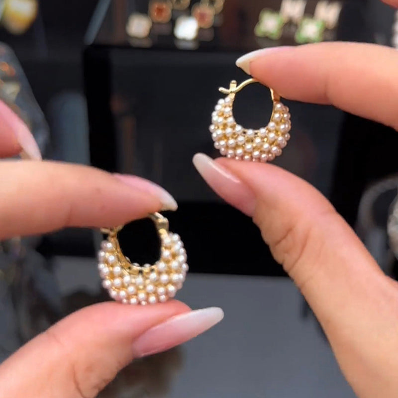 💫 50 % RABATT 💎 Französische Perlen-Ohrringe – elegant, vielseitig & zeitlos, Luxus-Ohrclips für Damen