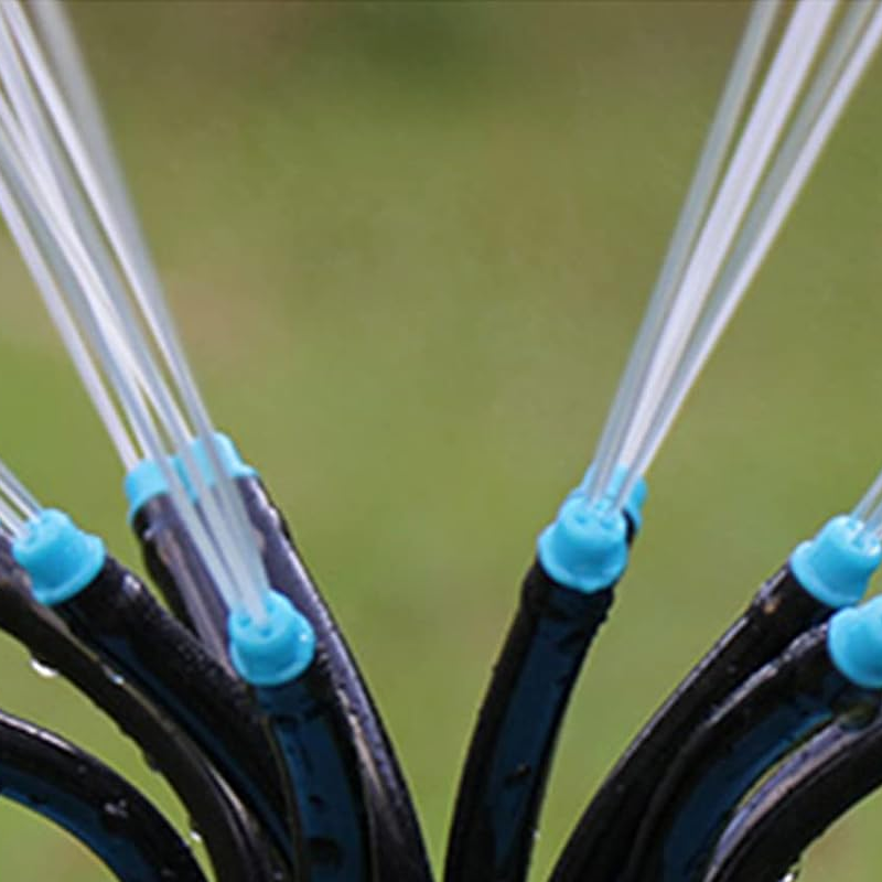 Flexibler Gartensprinkler mit 12 Düsen – einstellbar & gleichmäßige Bewässerung – ideal für Rasen, Beete & Pflanzen💧🌱