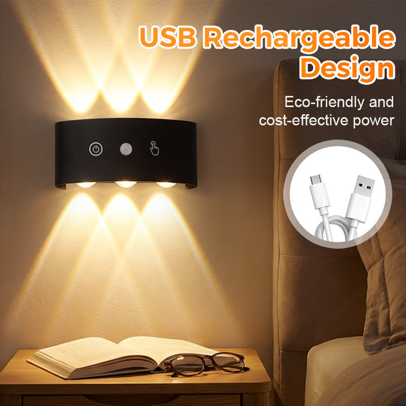 💡 50% RABATT! 🔋 Wiederaufladbare LED-Wandleuchte mit Bewegungssensor – magnetisch, ohne Bohren & Kabel, für Schlafzimmer & Flur
