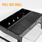 Ausziehbarer Holzkohlegrill – klappbar & tragbar – ideal für Picknick, Camping & Balkon – kompakte Bauweise mit praktischer Schublade🔥🏕️