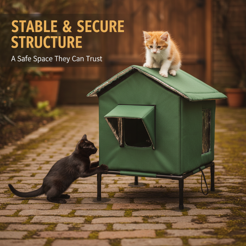 Wasserdichtes Outdoor-Katzenhaus – erhöht, zerlegbar & klappbar – ideal für verwilderte Katzen, Garten & Balkon – wetterfest & flexibel🐱🏠